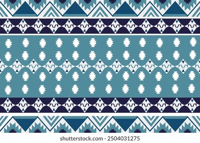 Dark green and dark blue geometric patterns that are traditional, ethnic, Navajo, or Native American Indian. designs for clothing, curtains, carpets, sarongs, Hmong, and fabric edges