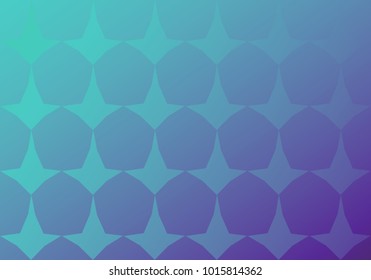 Dark green and blue gradient background with pentagons. Seamless vector illustration. Geometric shapes pattern.