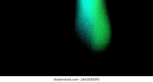 Fondo granulado azul verde oscuro, telón de fondo negro, efecto de textura de ruido, encabezado de página web, tamaño de Anuncio ancho
