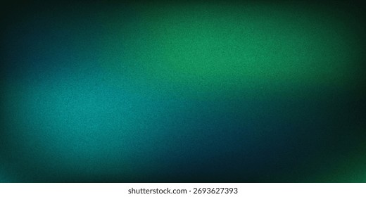 Fondo granulado azul verde oscuro, telón de fondo negro, textura del ruido