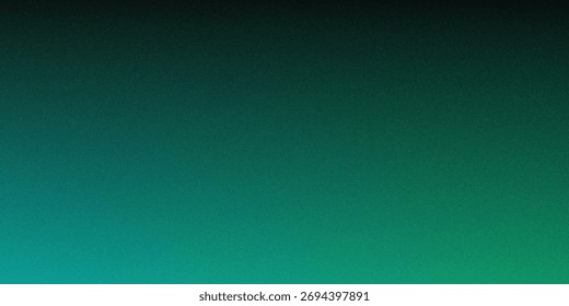 Fundo gradiente granulado azul escuro verde escuro, fundo preto, textura de ruído