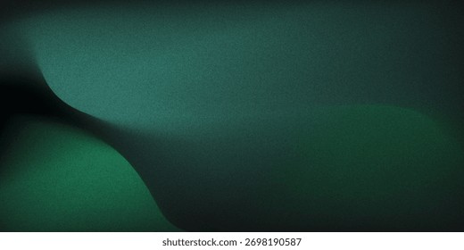 Fondo granulado azul verde oscuro, telón de fondo negro, textura del ruido