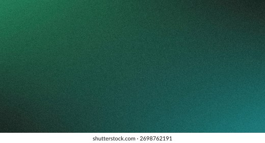 Fondo granulado azul verde oscuro, telón de fondo negro, textura del ruido
