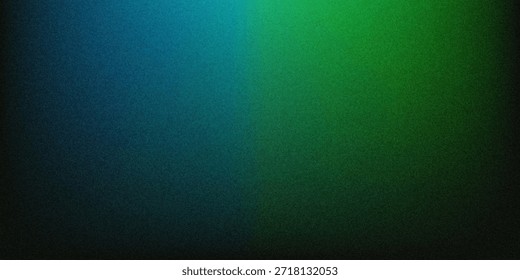dunkelgrüner, blauer, körniger Farbverlauf-Hintergrund, schwarzer Hintergrund, Rauschtextureffekt, Webseitenkopf, große Bannergröße