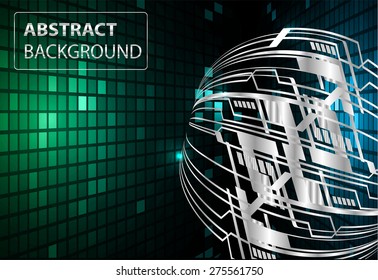 dark green blue Light Abstract Technology background for computer graphic website internet and business. circuit. text box. label. card. banner flyer magazine. Design label. Tables, mosaics, pixel.