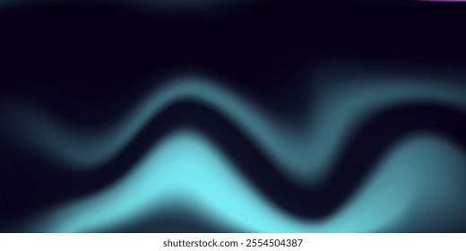 Dark green and blue light vector background with waves. Colorful abstract illustration with blurred gradient. Landing page design.