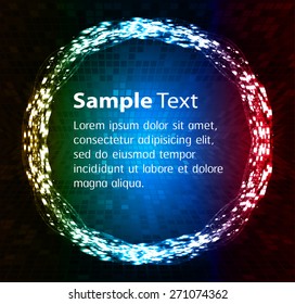 Dark green blue red Light Abstract Technology background for computer graphic website internet business. text box. Brochure. card. Mosaic, digital, table, pixels.