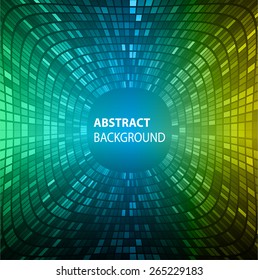 Dark green blue yellow Vector abstract design. pixels mosaic background computer graphic website  business and internet. table. ext box. Brochure. card. wave. banner.