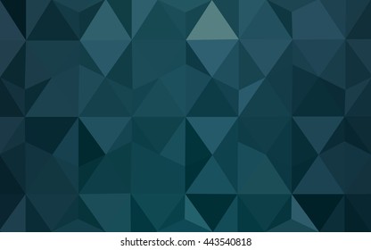Dark green blurry triangle background. Colorful abstract illustration with gradient. The polygonal design can be used for your web site.