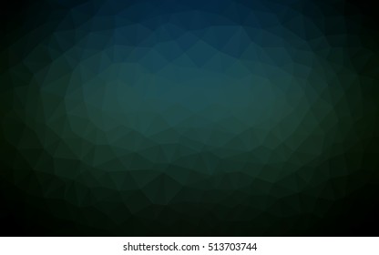 Dark green blurry triangle pattern. A sample with polygonal shapes. A completely new design for your business.