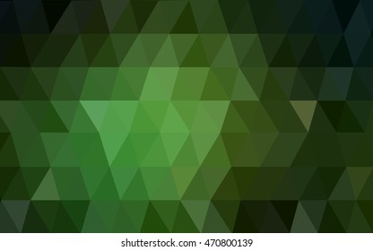 Dark green blurry triangle template. Shining colored illustration in a brand-new style. Brand-new design for your business.