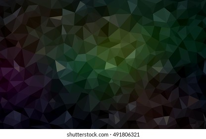 Dark green blurry triangle template. Modern geometrical abstract illustration with gradient. The elegant pattern can be used as part of a brand book.