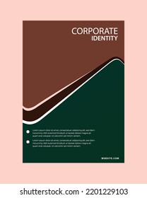 DARK GREEN AND BROWN CORPORATE VECTOR FLYER DESIGN SOCIAL MEDIA