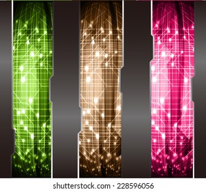Dark green brown pink Light Abstract Technology background for computer graphic website internet. circuit board. text box,