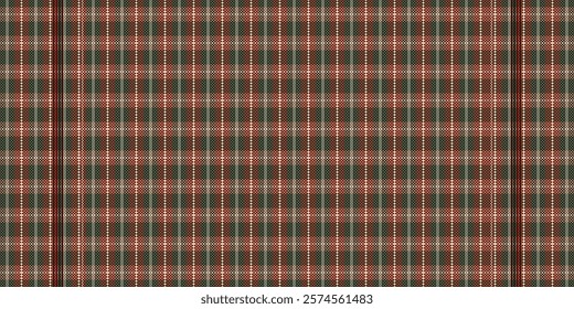 Dark Green and Brown Plaid Seamless Pattern Design for Classic Textile Designs and Rustic Textiles. Elegant Checkered Tartan for Autumn Fabrics. Vintage Plaid Pattern. Vector illustration.