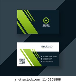 dark green business card professional design