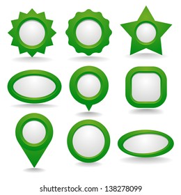 Dark green button set with copy space