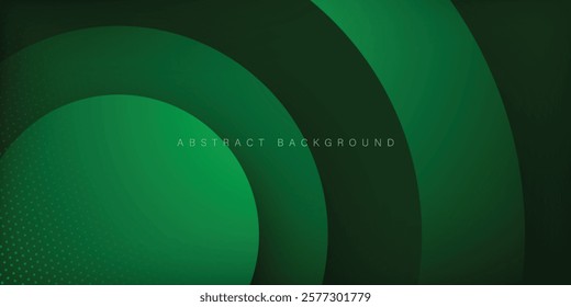 dark green circle pattern vector banner realistic abstract background eps10