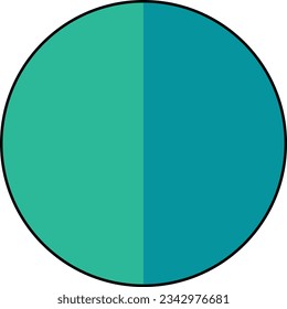 it is a dark green circle that has a hidden forest backwoods feel
