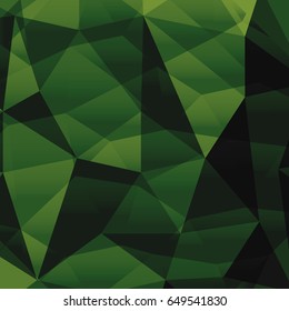 Dark Green color Abstract Polygon geometrical texture design background vector illustration