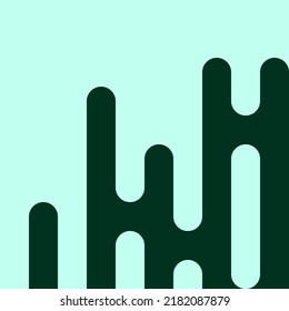 Dark Green color Abstract Rounded Color Lines halftone transition background illustration