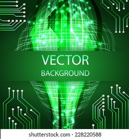 Dark green color Light Abstract Technology background for computer graphic website internet. circuit. text box. card. label.