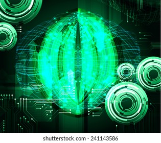 Dark green color Light Abstract Technology background for computer graphic website internet and business. text box. Brochure. card. wave.