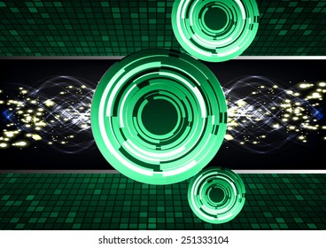 Dark green color Light Abstract Technology background for computer graphic website internet. circuit