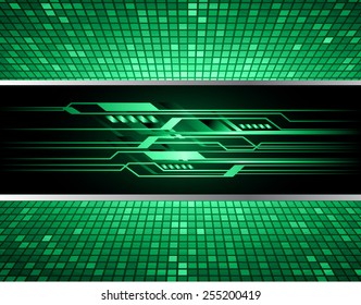 Dark green color Light Abstract Technology background for computer graphic website internet. circuit