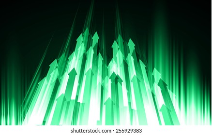 Dark green color Light Abstract Technology background for computer graphic website internet. Arrow