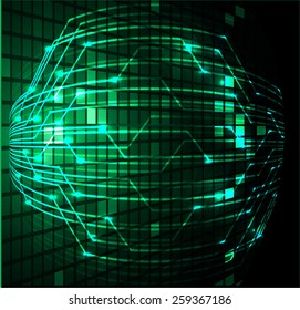 Dark green color Light Abstract Technology background for computer graphic website internet. circuit