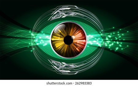dark green color Light Abstract Technology background for computer graphic website internet and business. silver circuit. orange eye.