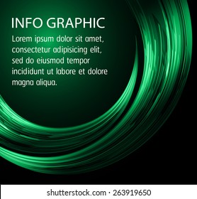 Dark green color Light Abstract Technology background for computer graphic website internet and business. text box. Brochure. card. wave. banner. label. curve