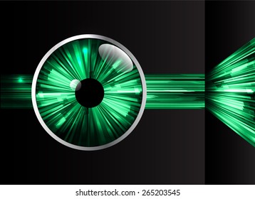 dark green color Light Abstract Technology background for computer graphic website internet and business. circuit. black background. eye.