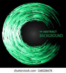 Dark green color Light Abstract Technology background for computer graphic website internet. black background. circuit. Brochure. text box. banner. card.