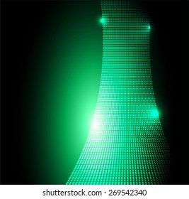 Dark green color Light Abstract pixels Technology background for computer graphic website internet. circuit board. text box, banner. card. star. Mosaic, table. curve. wave