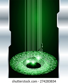 dark green color Light Abstract Technology background for computer graphic website internet and business. circuit. vector illustration. silver. infographics. stars
