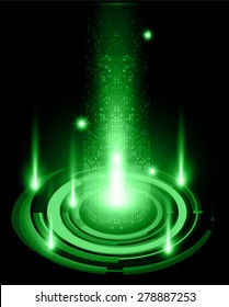 dark green color Light Abstract Technology background for computer graphic website internet and business. circuit. vector illustration. pixel. mosaic. infographics.