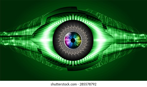 Dark green color Light Abstract Technology background for computer graphic website internet and business. circuit. vector illustration. info graphics. eye eyeball.