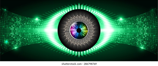 dark green color Light Abstract Technology background for computer graphic website internet and business. circuit. vector illustration. info graphics. wave. beam. ray. Spark. eye