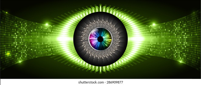 dark green color Light Abstract Technology background for computer graphic website internet and business. circuit. vector illustration. info graphics. wave. beam. ray. Spark. eye