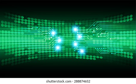 Dark green color Light Abstract Technology background for computer graphic website internet. circuit. star. Spark. pixel. infographics.