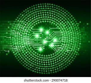 dark green color Light Abstract Technology background for computer graphic website internet and business. circuit. vector illustration. abstract digital. infographics. Spark. pixel