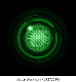 dark green color Light Abstract Technology background for computer graphic website internet and business.circuit. vector illustration. Security. Nuclear, proton, neutron, nucleus. atom.molecular.Spark