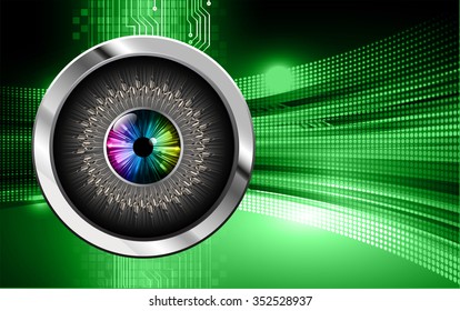 Dark green color Light Abstract Technology background for computer graphic website internet and business. circuit. vector illustration. infographics. motion move blur.neon. pixel. eye