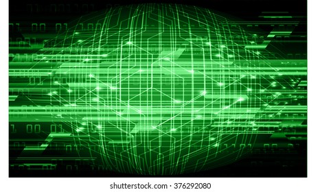 Dark green color Light Abstract Technology background for computer graphic website internet and business. circuit. vector illustration. infographics. motion move blur.neon. pixel. eye scan virus