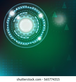 dark green color Light Abstract Technology background
