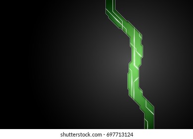 dark green color Light Abstract Technology background for computer graphic website internet and business. circuit vector illustration. 