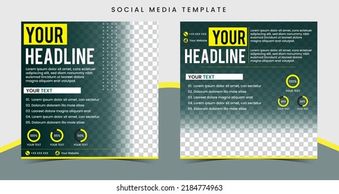 Dark green color simple social media post for business marketing and advertising 