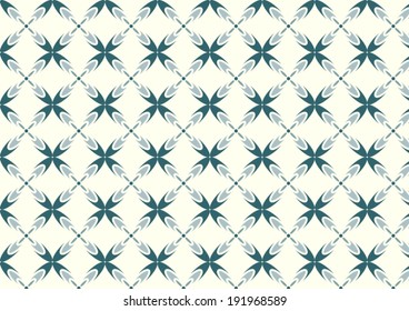 Dark green cute and sweet flower pattern in modern shape on pastel background. Stylish blossom pattern style for lovely and modern design